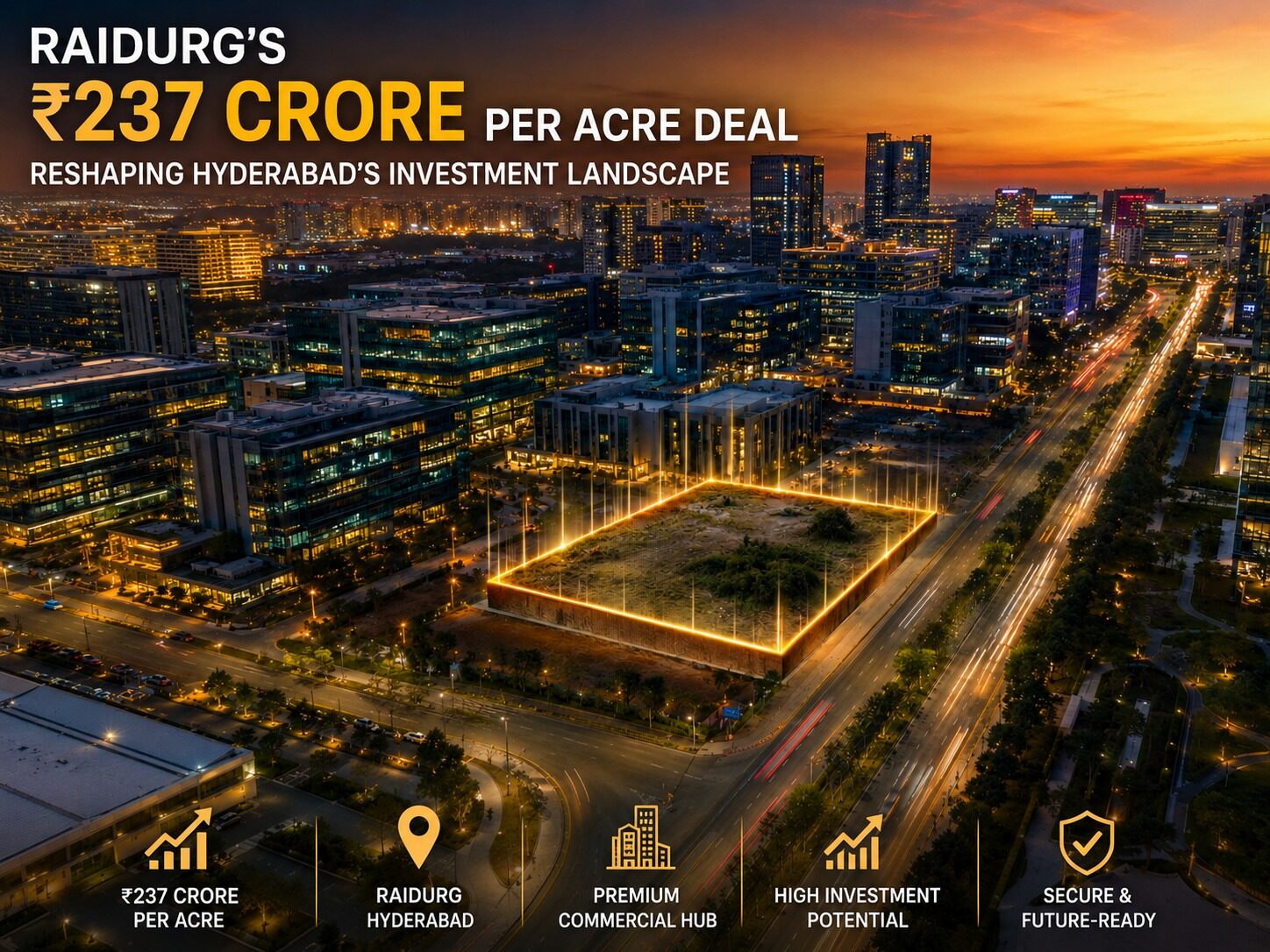 How Raidurg’s ₹237 Crore Per Acre Deal Is Reshaping Hyderabad’s Investment Landscape