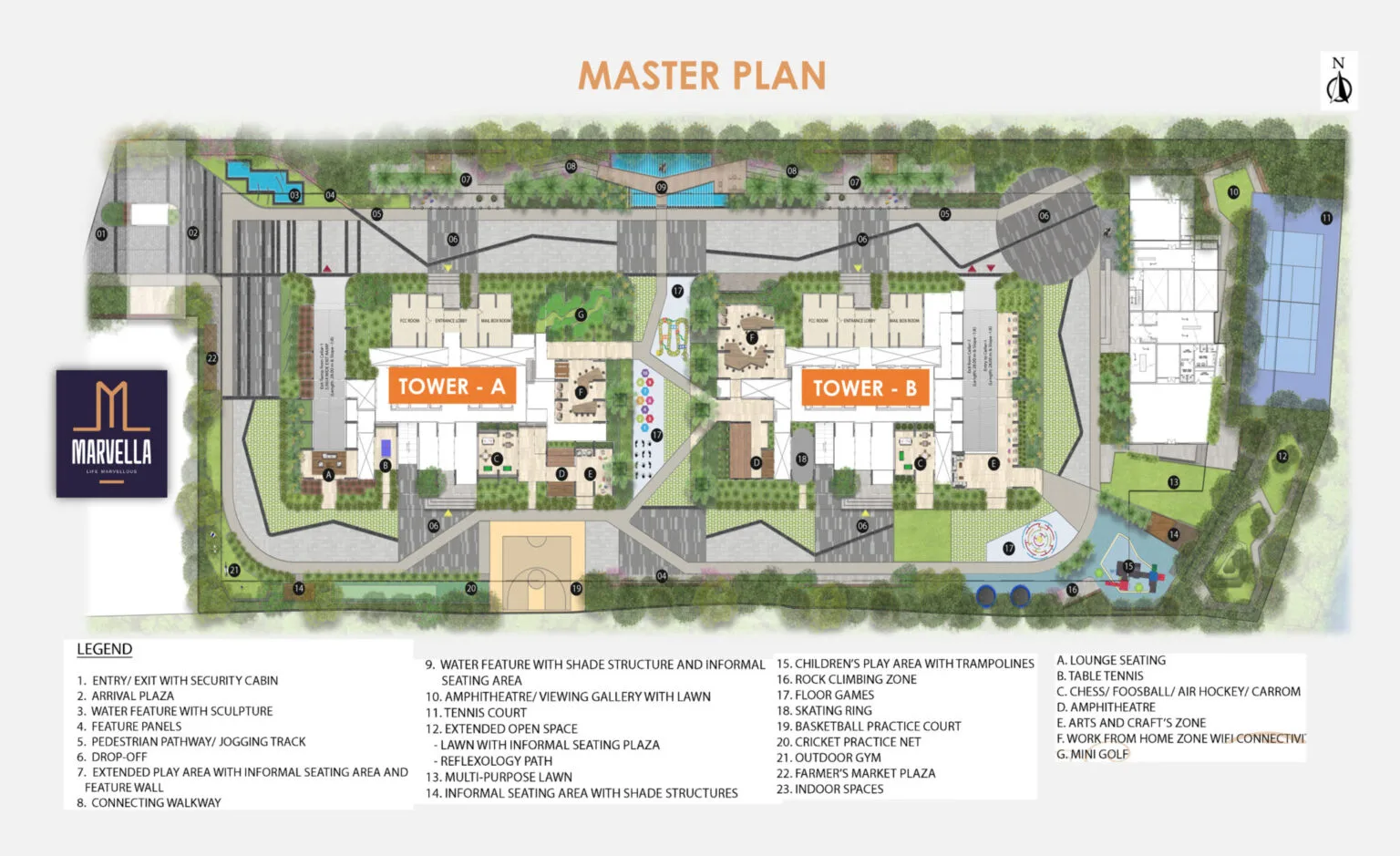 bricks marvella Master Plan Layout with Plot Numbers