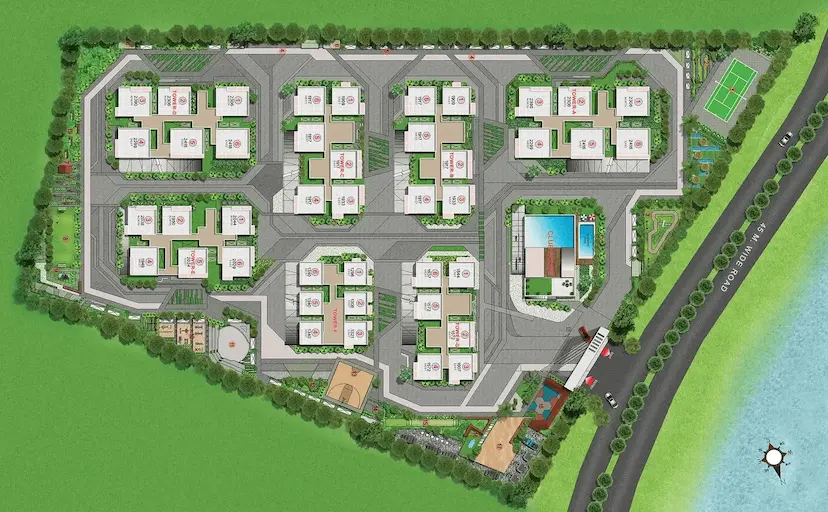 candeur lakescape Master Plan Layout with Plot Numbers