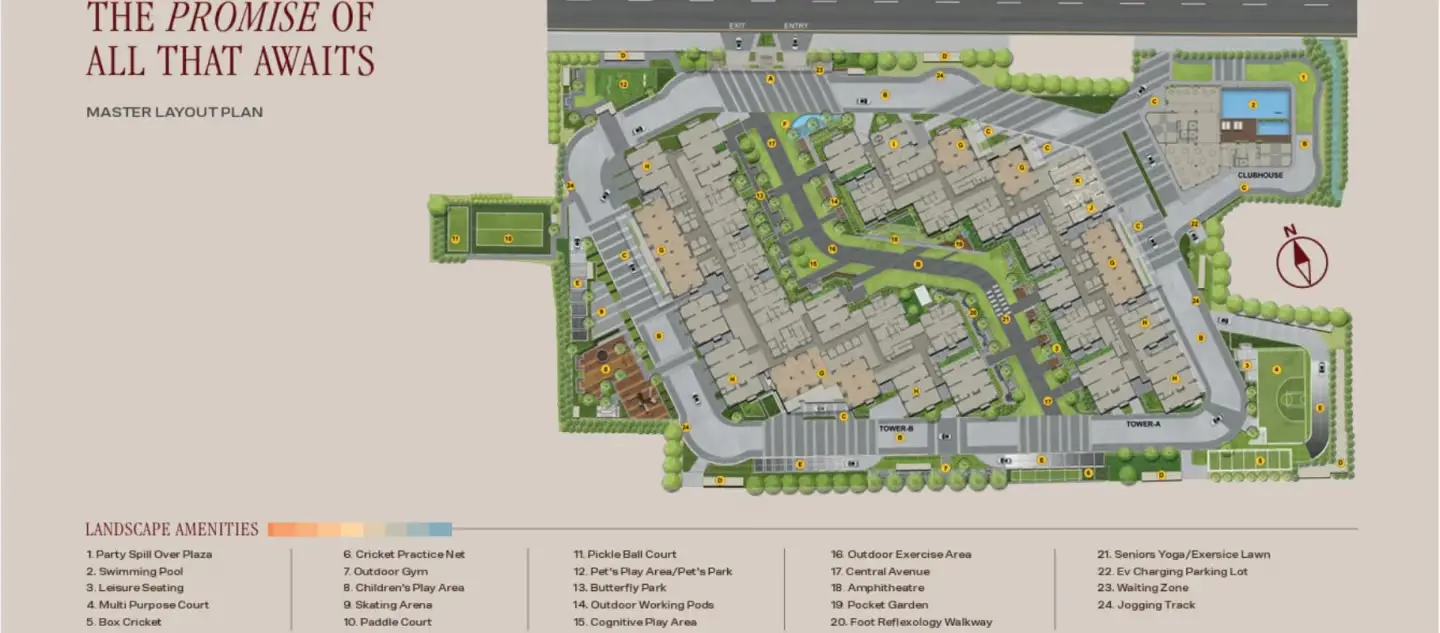Godrej-Kukatpally-hyderabad Master Plan Layout with Plot Numbers