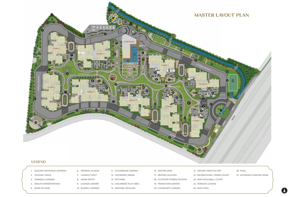 Godrej Godrej-Regal-Pavilion-Rajendra-Nagar-Hyderabad Master Plan Layout with Plot Numbers