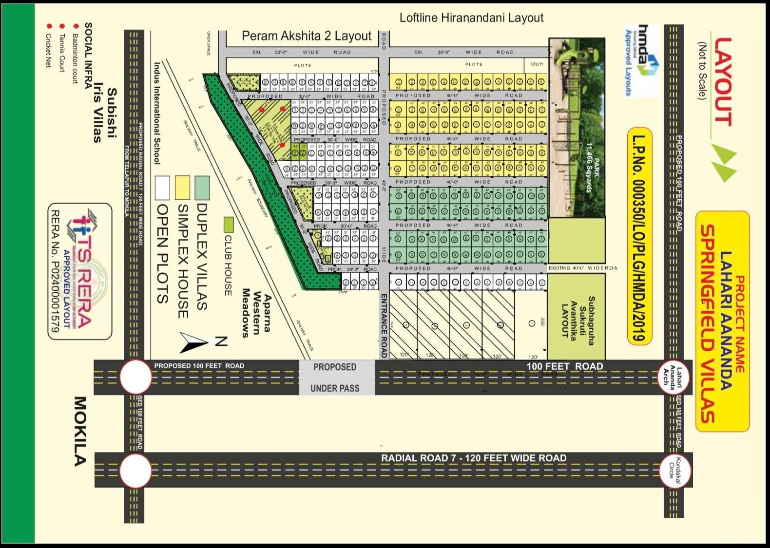 Kubera Villas Master Plan Layout with Plot Numbers
