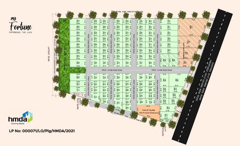 myfortune plot Villas Master Plan Layout with Plot Numbers