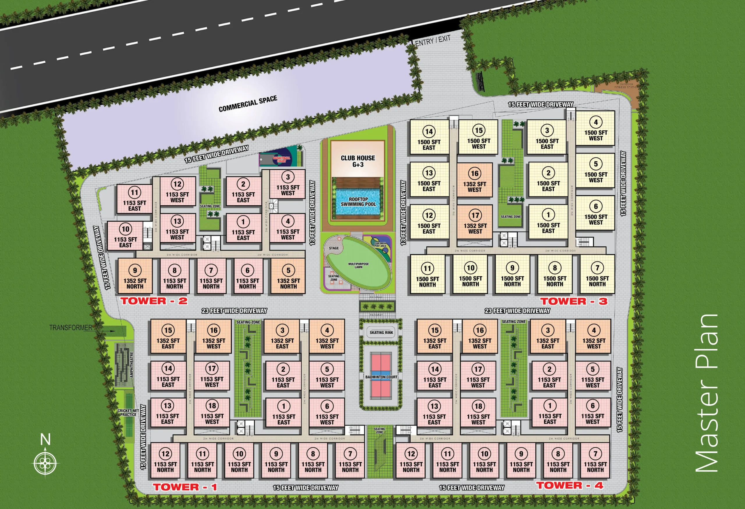 Kubera Villas Master Plan Layout with Plot Numbers