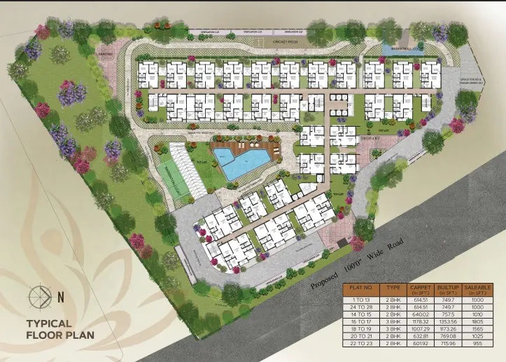 Unnati shree rath Floor Plan Layout with Plot Numbers