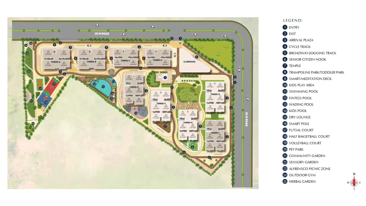 Kubera Villas Master Plan Layout with Plot Numbers